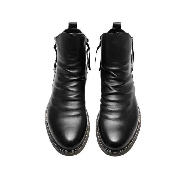 Bottines pour Hommes – Cuir Marron – Boots Élégants avec Fermeture Latérale pour Look Décontracté et Semi-Formel