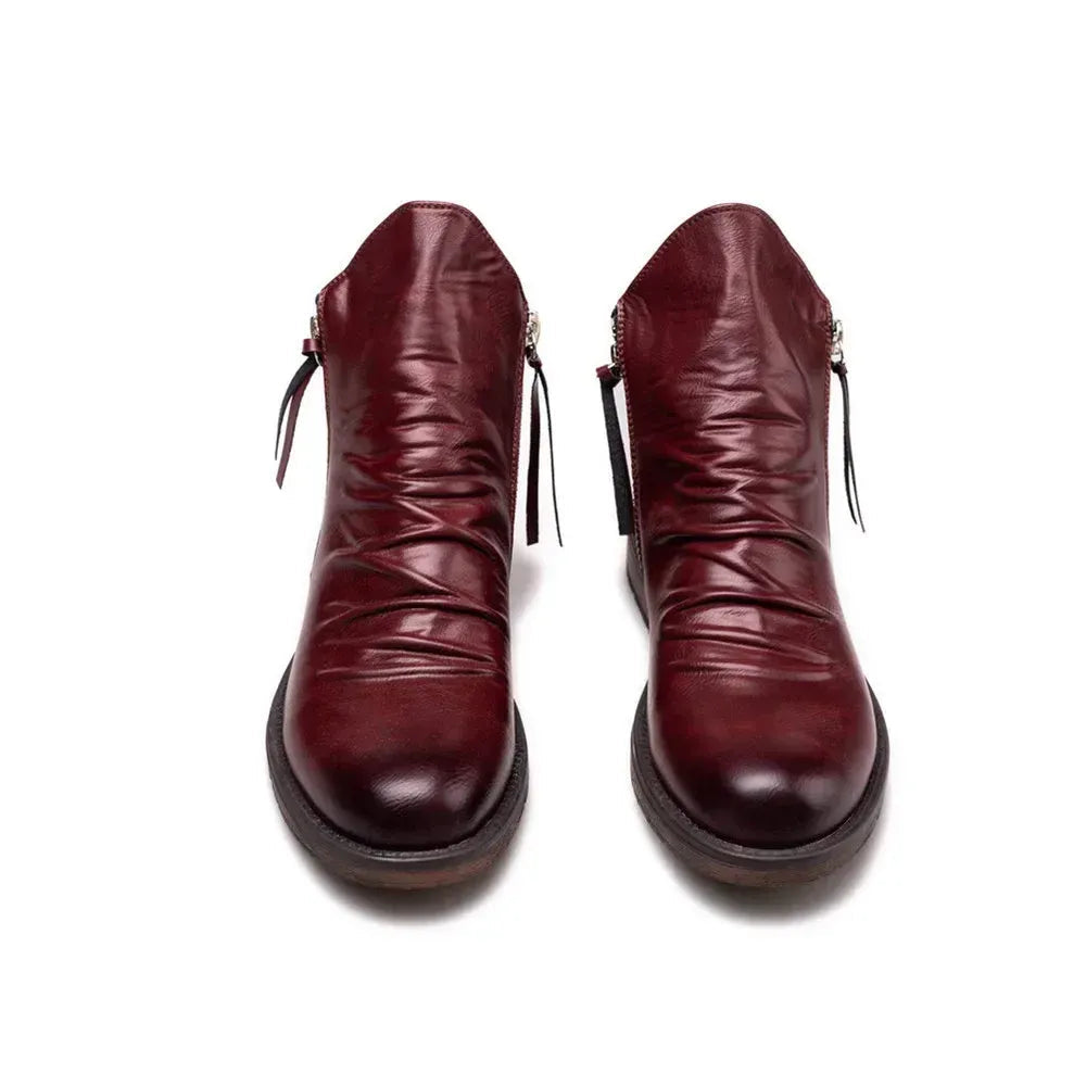 Bottines pour Hommes – Cuir Marron – Boots Élégants avec Fermeture Latérale pour Look Décontracté et Semi-Formel