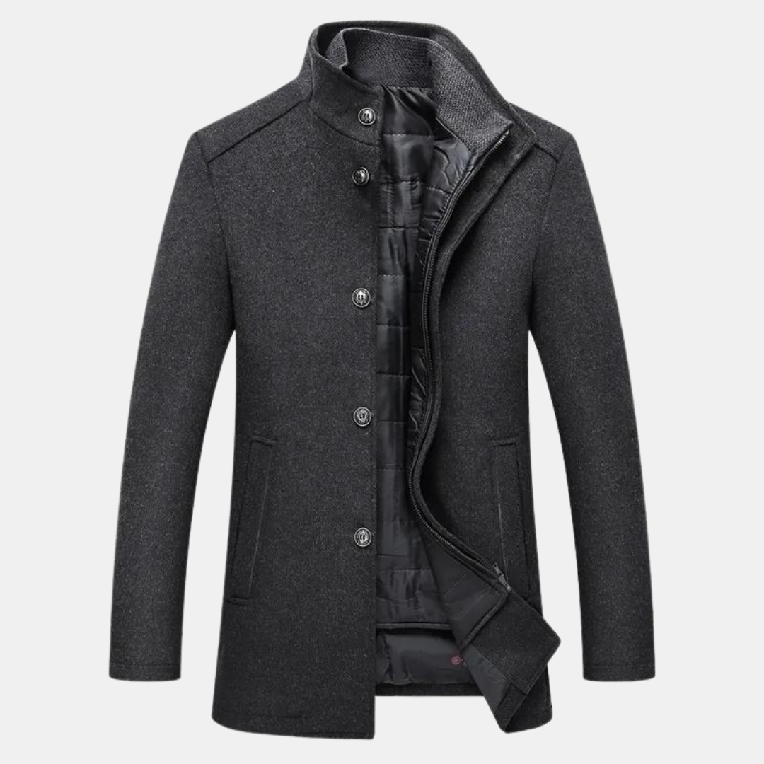 Xavier - Manteau Trench pour Hommes en Laine Épaisse pour un Style Hiver Élégant