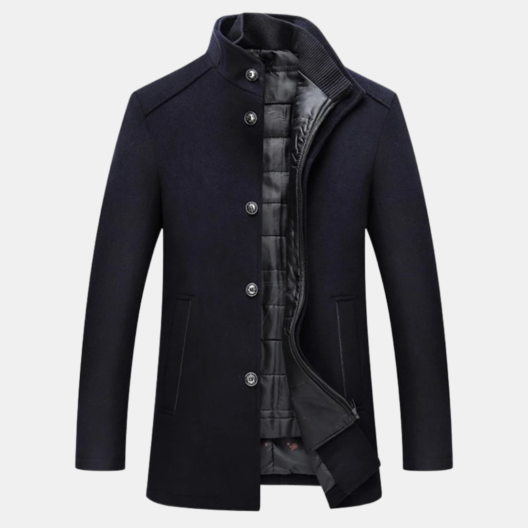 Xavier - Manteau Trench pour Hommes en Laine Épaisse pour un Style Hiver Élégant