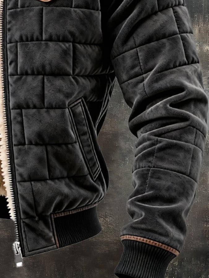 MAISON CLÉMENT PARIS™ | VESTE MATELASSÉE HOMME DOUBLÉE SHERPA HIVER