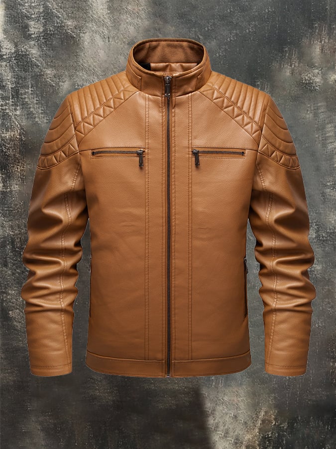 MAISON CLÉMENT PARIS™ | BLOUSON EN CUIR HOMME STYLE BIKER ZIPPÉ
