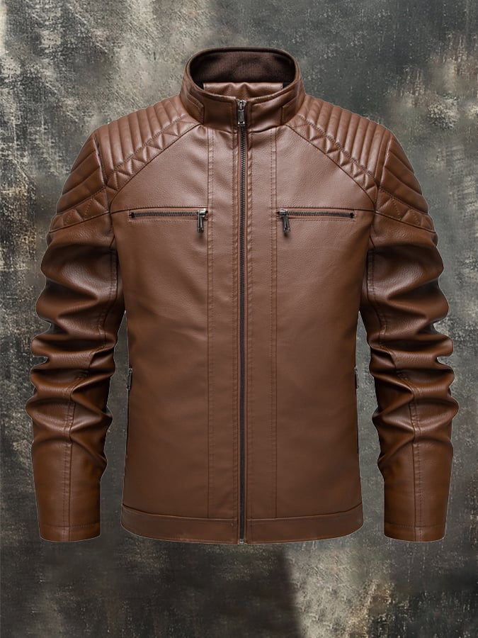 MAISON CLÉMENT PARIS™ | BLOUSON EN CUIR HOMME STYLE BIKER ZIPPÉ