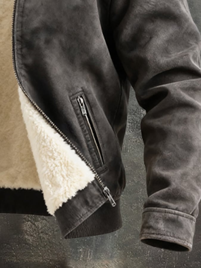 MAISON CLÉMENT PARIS™ | BLOUSON EN CUIR HOMME DOUBLURE FAUSSE FOURRURE