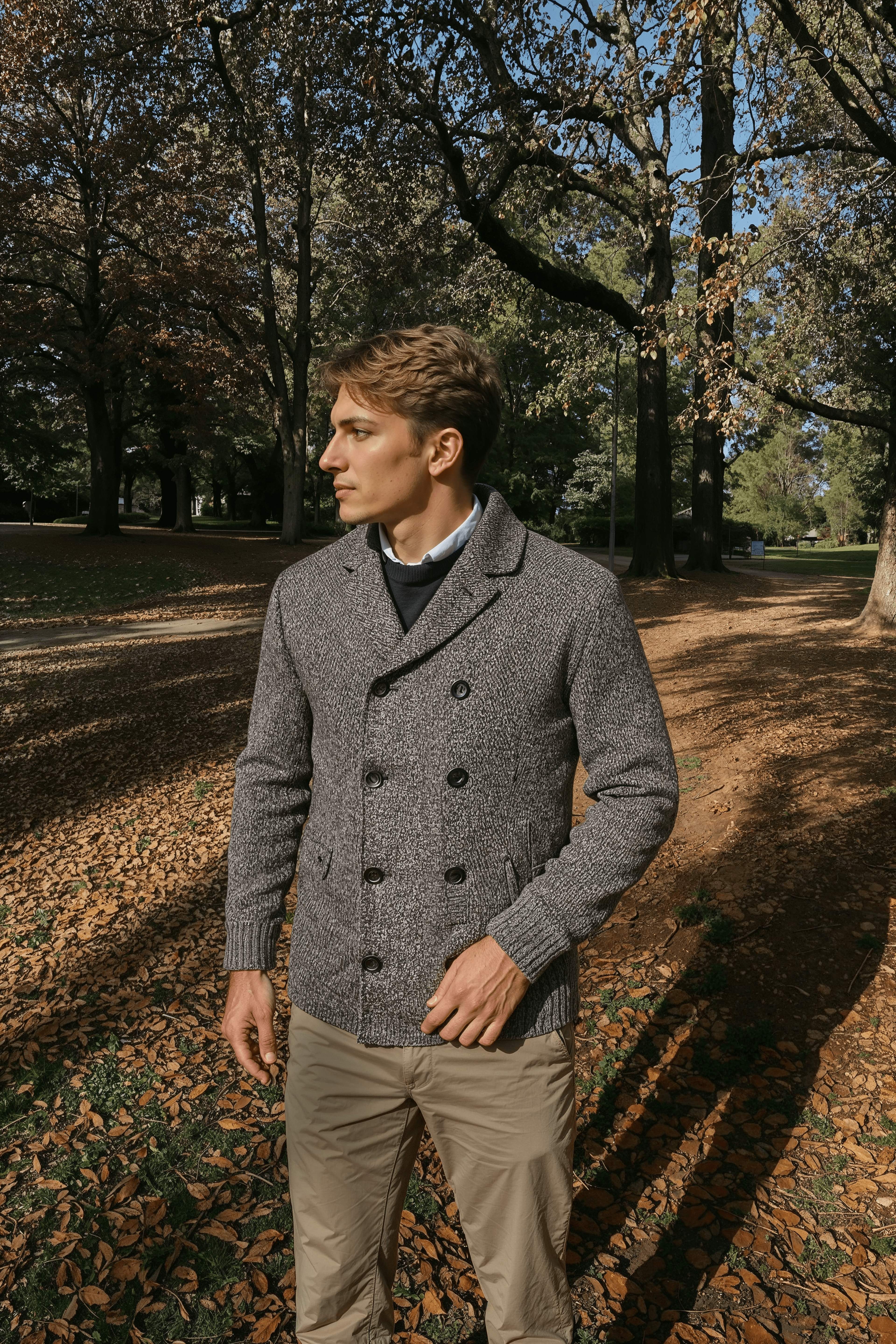 Ramiro - Cardigan en Laine pour Homme Manteau d'Hiver Style Old Money