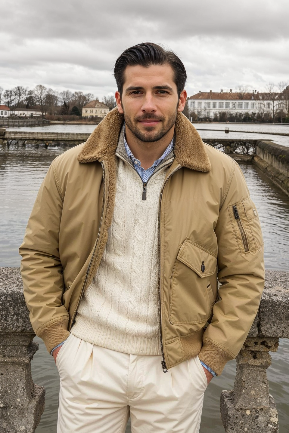 Sebastián - Veste d'Hiver Outdoor pour Homme Résistante au Vent